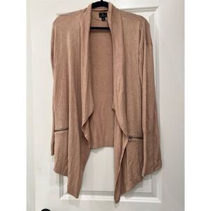 Worthington Women's Waterfall Cardigan Brown Long Sleeve Sweater M